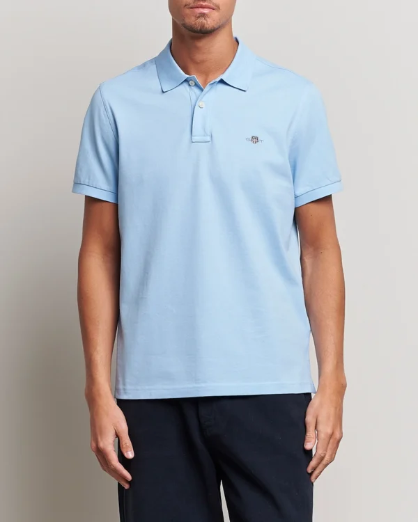GANT Sky Blue Shield Piqué Polo