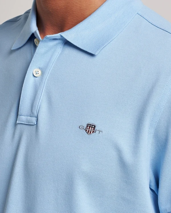 GANT Sky Blue Shield Piqué Polo - Image 3