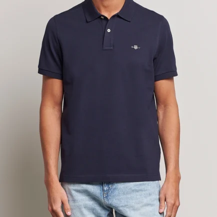 GANT Navy Blue Shield Piqué Polo