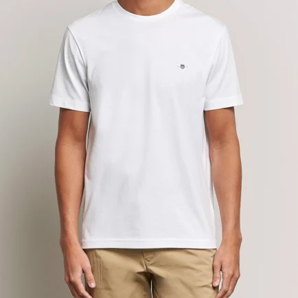 GANT White Regular Shield T-Shirt