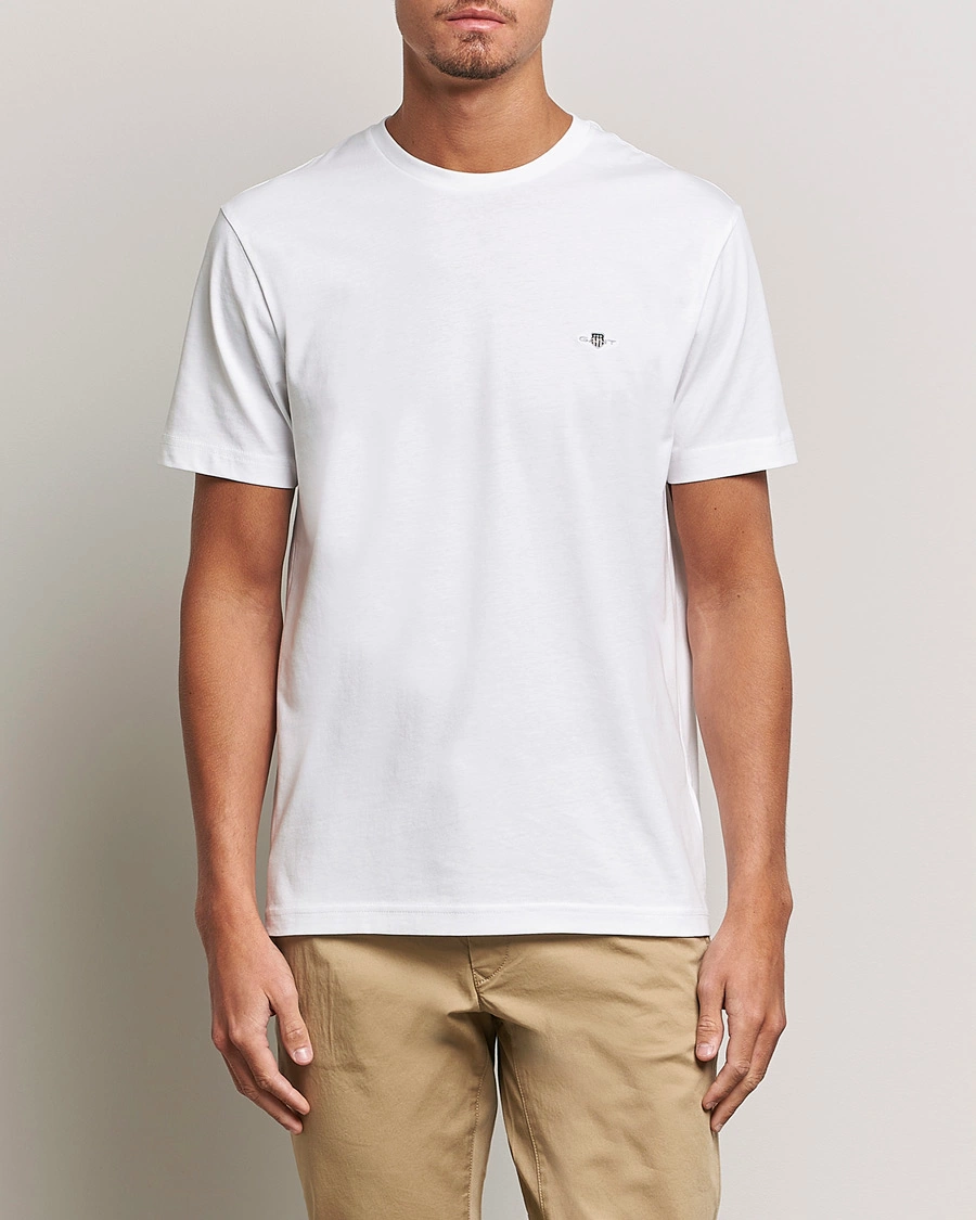 GANT White Regular Shield T-Shirt