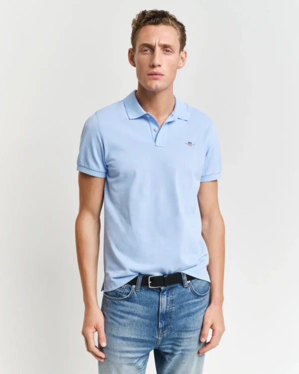 GANT Sky Blue Shield Piqué Polo