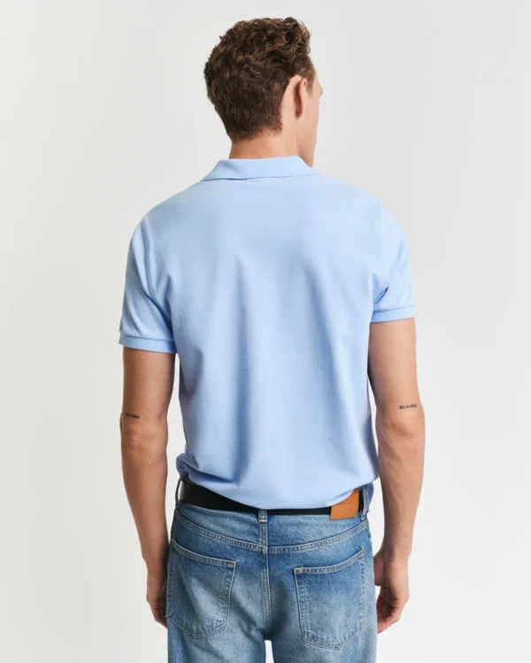 GANT Sky Blue Shield Piqué Polo - Image 2