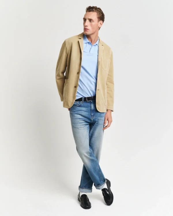 GANT Sky Blue Shield Piqué Polo - Image 4