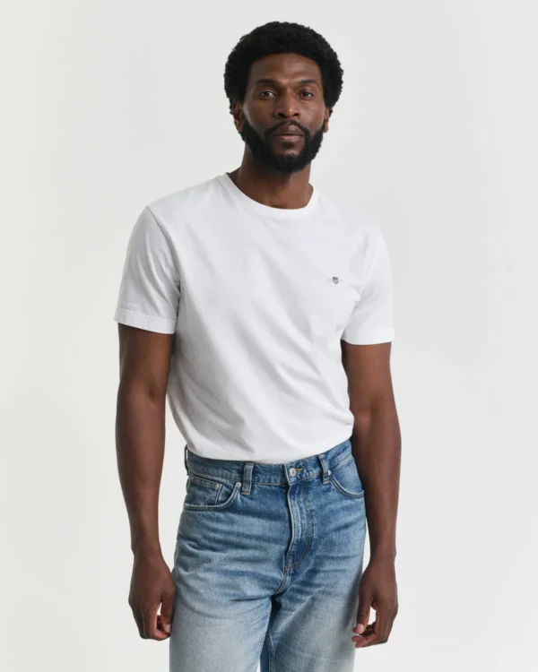 GANT White Regular Shield T-Shirt