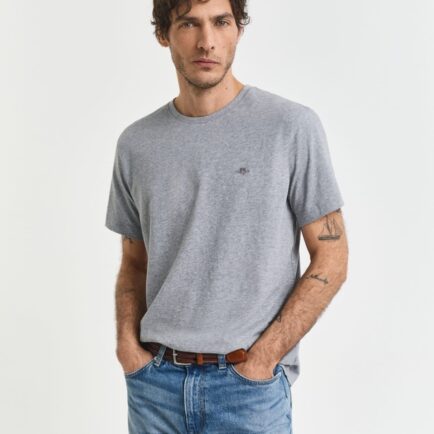 GANT Light Grey Regular Shield T-Shirt