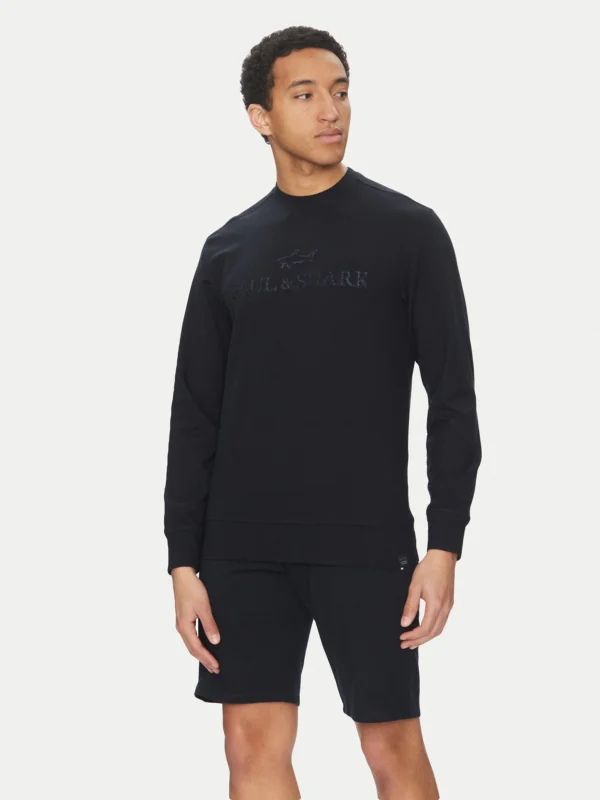 Paul & Shark Navy Embroidered Logo Sweatshirt