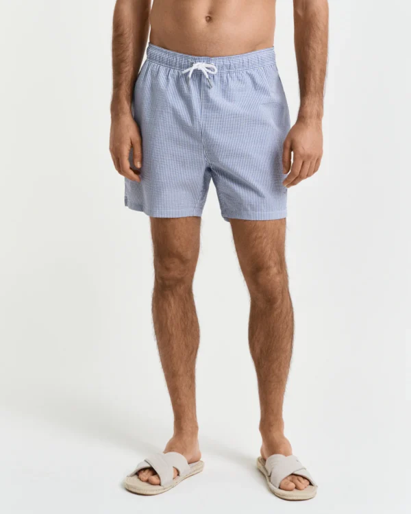 GANT Blue Seersucker Swim Shorts
