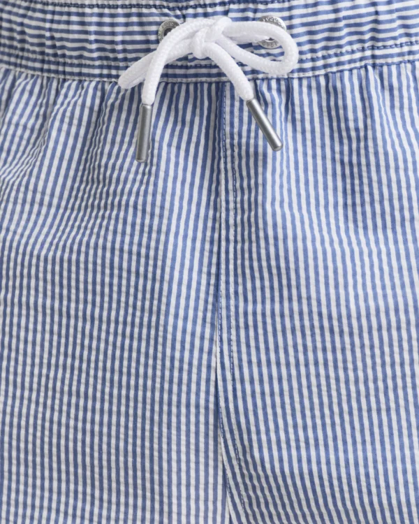 GANT Blue Seersucker Swim Shorts - Image 3