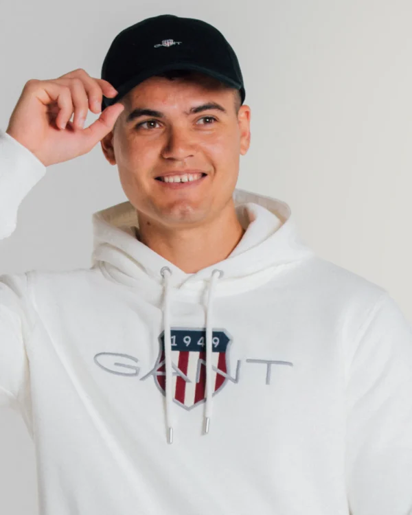 GANT White Archive Shield Hoodie - Image 3