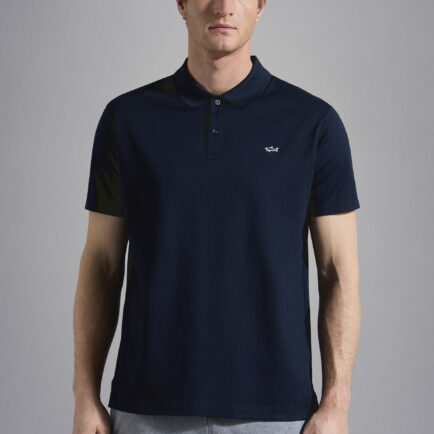 Paul & Shark Navy Piqué Cotton Polo Shirt
