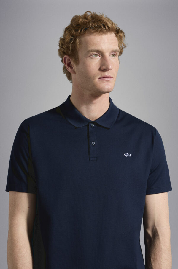 Paul & Shark Navy Piqué Cotton Polo Shirt
