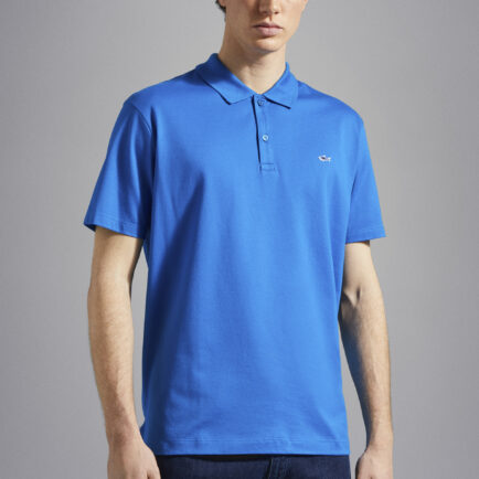 Paul & Shark Blue Piqué Cotton Polo Shirt