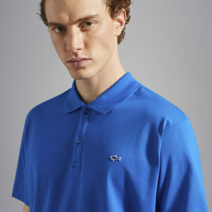 Paul & Shark Blue Piqué Cotton Polo Shirt