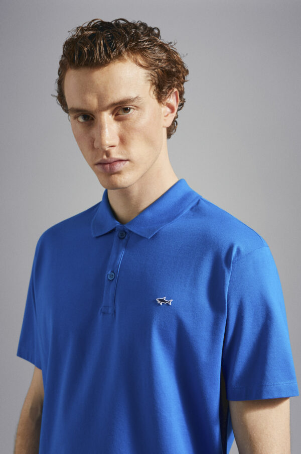 Paul & Shark Blue Piqué Cotton Polo Shirt