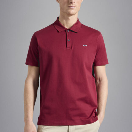 Paul & Shark Burgundy Piqué Cotton Polo Shirt
