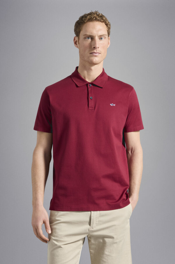 Paul & Shark Burgundy Piqué Cotton Polo Shirt - Image 2