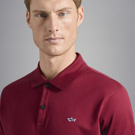 Paul & Shark Burgundy Piqué Cotton Polo Shirt