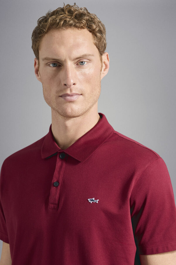 Paul & Shark Burgundy Piqué Cotton Polo Shirt