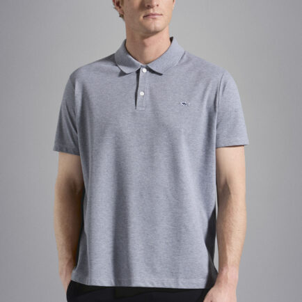 Paul & Shark Light Grey Piqué Cotton Polo Shirt
