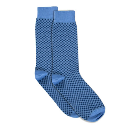 Visconti Blue Hexagon Cotton Socks