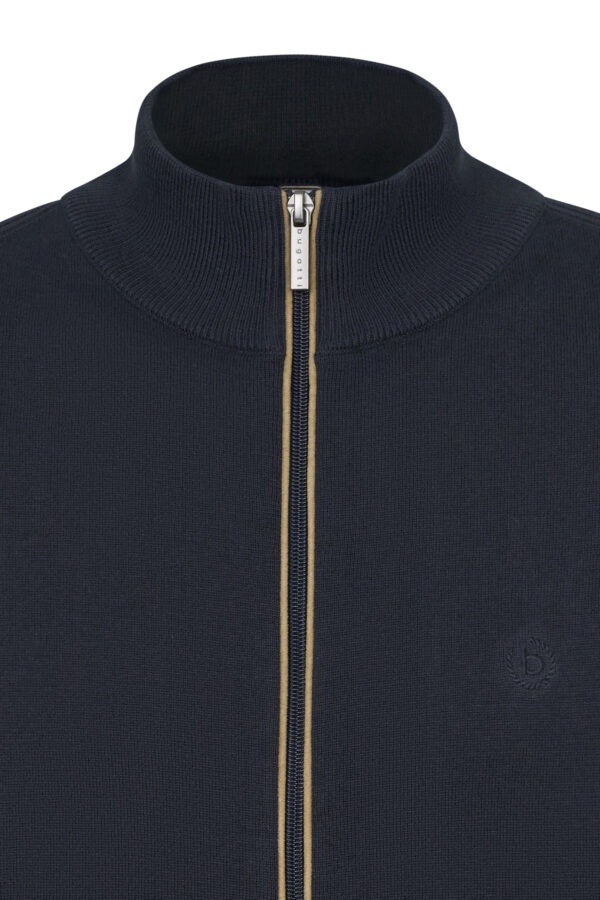 Bugatti Navy Full Zip Cotton Cardigan - Image 4