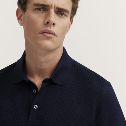 Bugatti Mercerised Textured Cotton Polo Shirt - 2 Colours