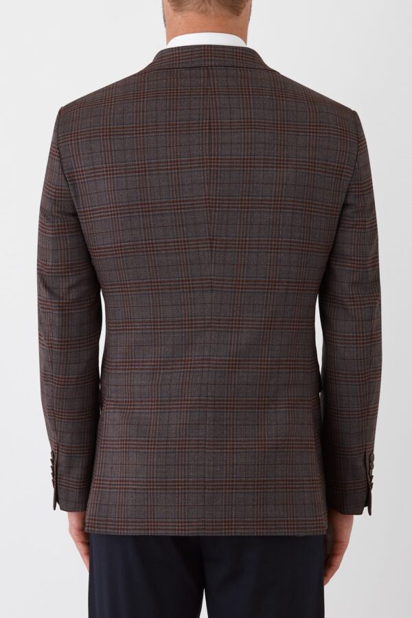 Gibson Mahogany Check Wool Stretch Blazer - Image 2