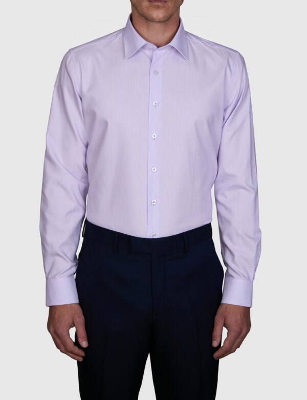Abelard Lilac Slim Fit Business Shirt - Image 2