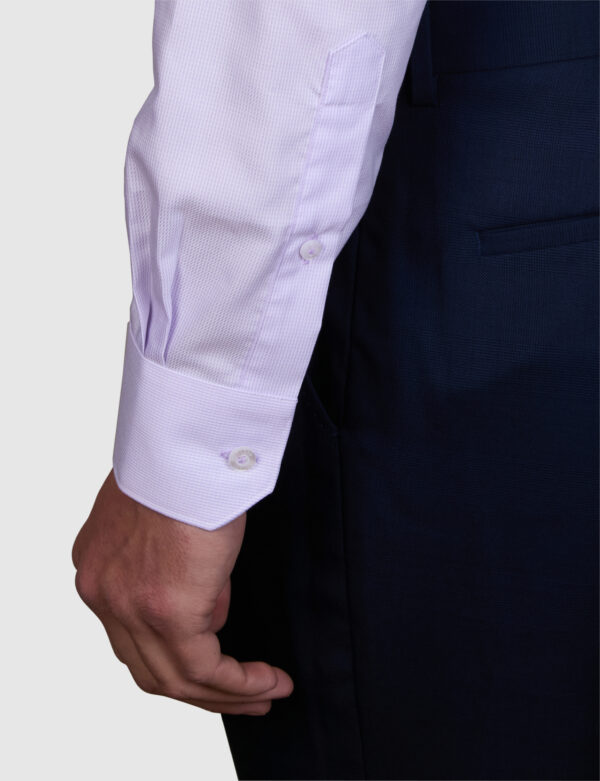 Abelard Lilac Slim Fit Business Shirt - Image 4