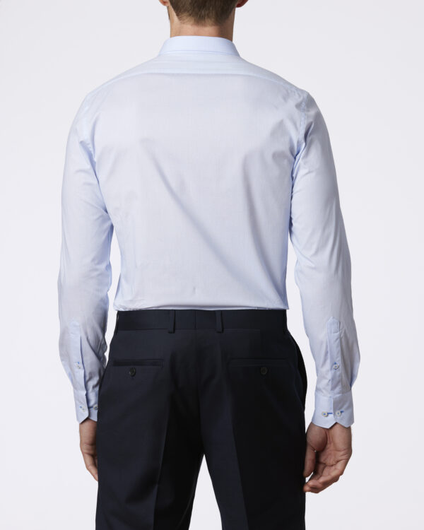 Abelard Light Blue Print Slim Fit Business Shirt - Image 3