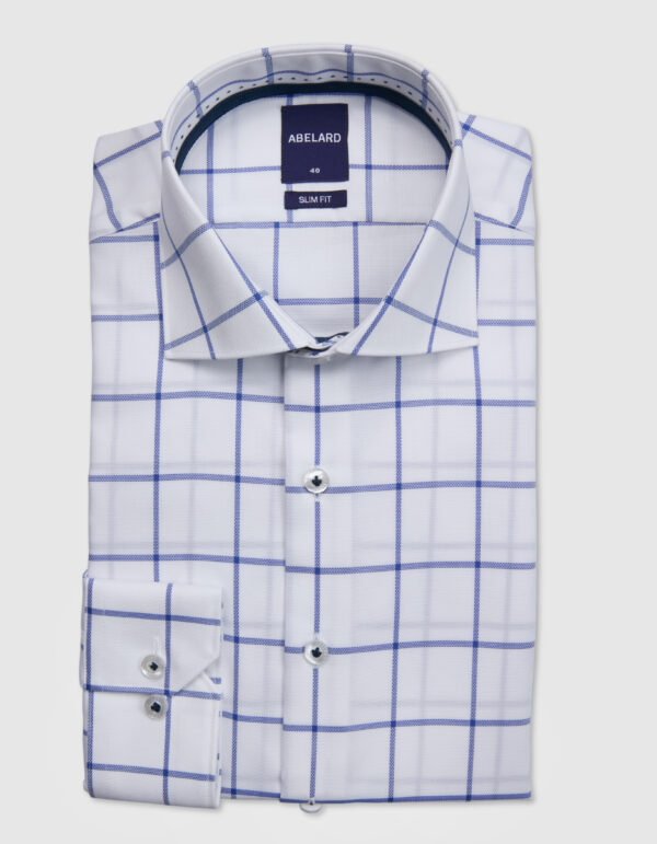 Abelard Big Check Slim Fit Business Shirt - Image 4