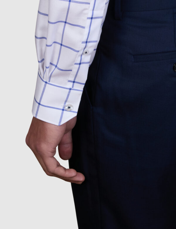 Abelard Big Check Slim Fit Business Shirt - Image 2