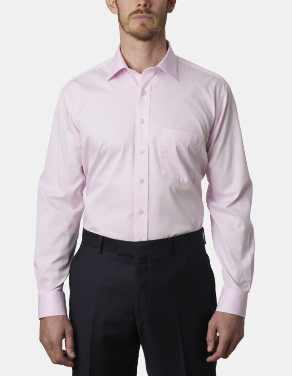 Abelard Pink Classic Fit Business Shirt - Image 2