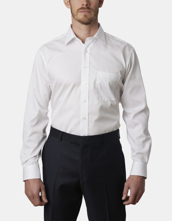 Abelard White Classic Fit Business Shirt - Image 2