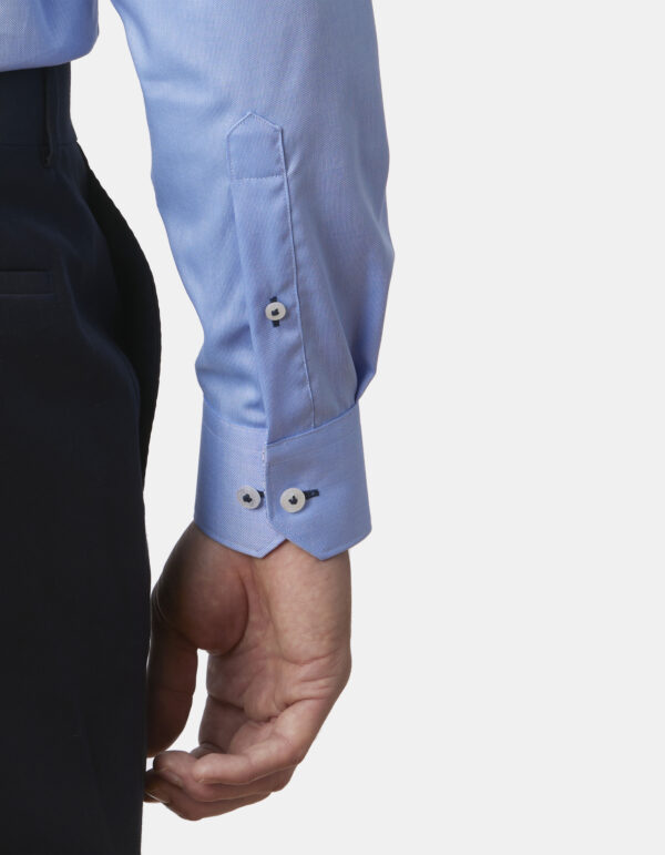 Abelard Blue Classic Fit Business Shirt - Image 4