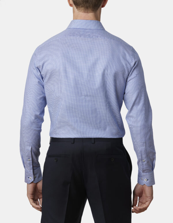 Abelard Blue Dobby Slim Fit Business Shirt - Image 3