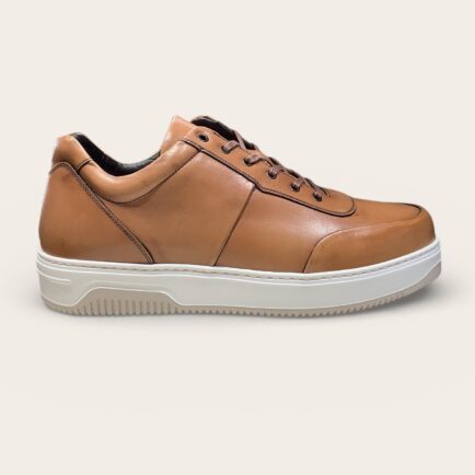 Camel Calf Leather ‘Rives’ Sneaker
