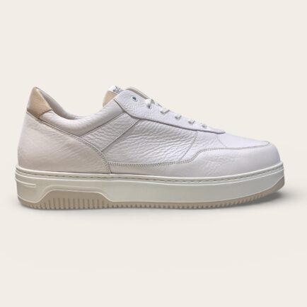 White Calf Leather ‘Breme’ Sneaker