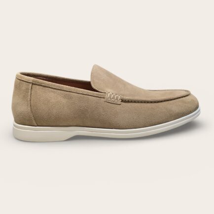 Sand Calf Suede ‘Sommo’ Loafer