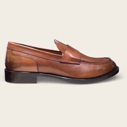 Mahogany Calf Leather ‘Neive’ Loafer