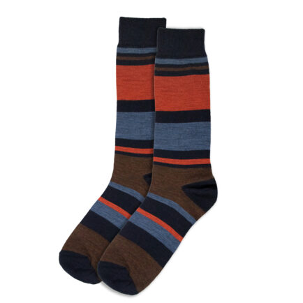 Visconti Orange Stripe Merino Socks