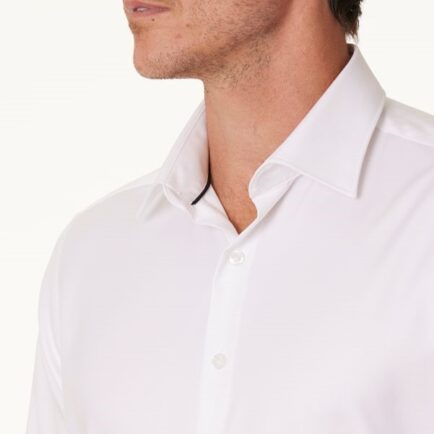 Abelard Slim Fit White 2 Ply Luxury Twill Business Shirt