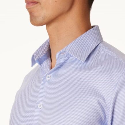 Abelard Slim Fit Blue Gritti Palace Puppytooth Business Shirt