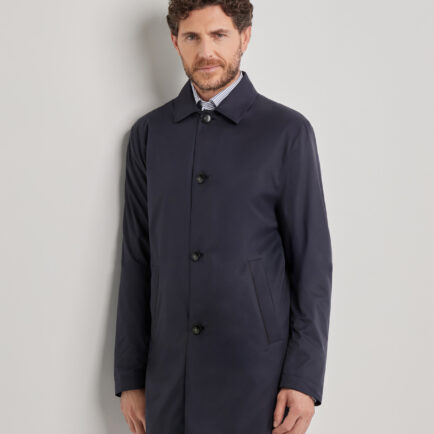 Canali Navy Nuvola Raincoat