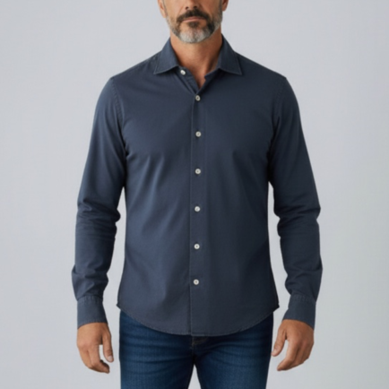 Grigio ‘Washed’ Maine Navy Shirt