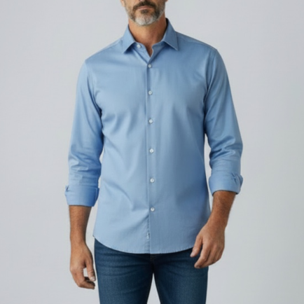 Grigio ‘Washed’ Maine Airforce Blue Shirt