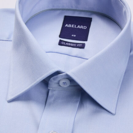 Abelard Classic Fit Sky Blue Textured Shirt