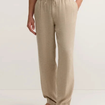 Bugatti Sand Cotton/Linen Drawstring Pants