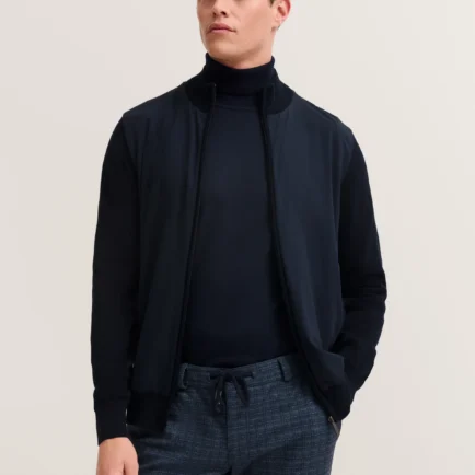 Bugatti Navy Lightweight Knitted Jacket